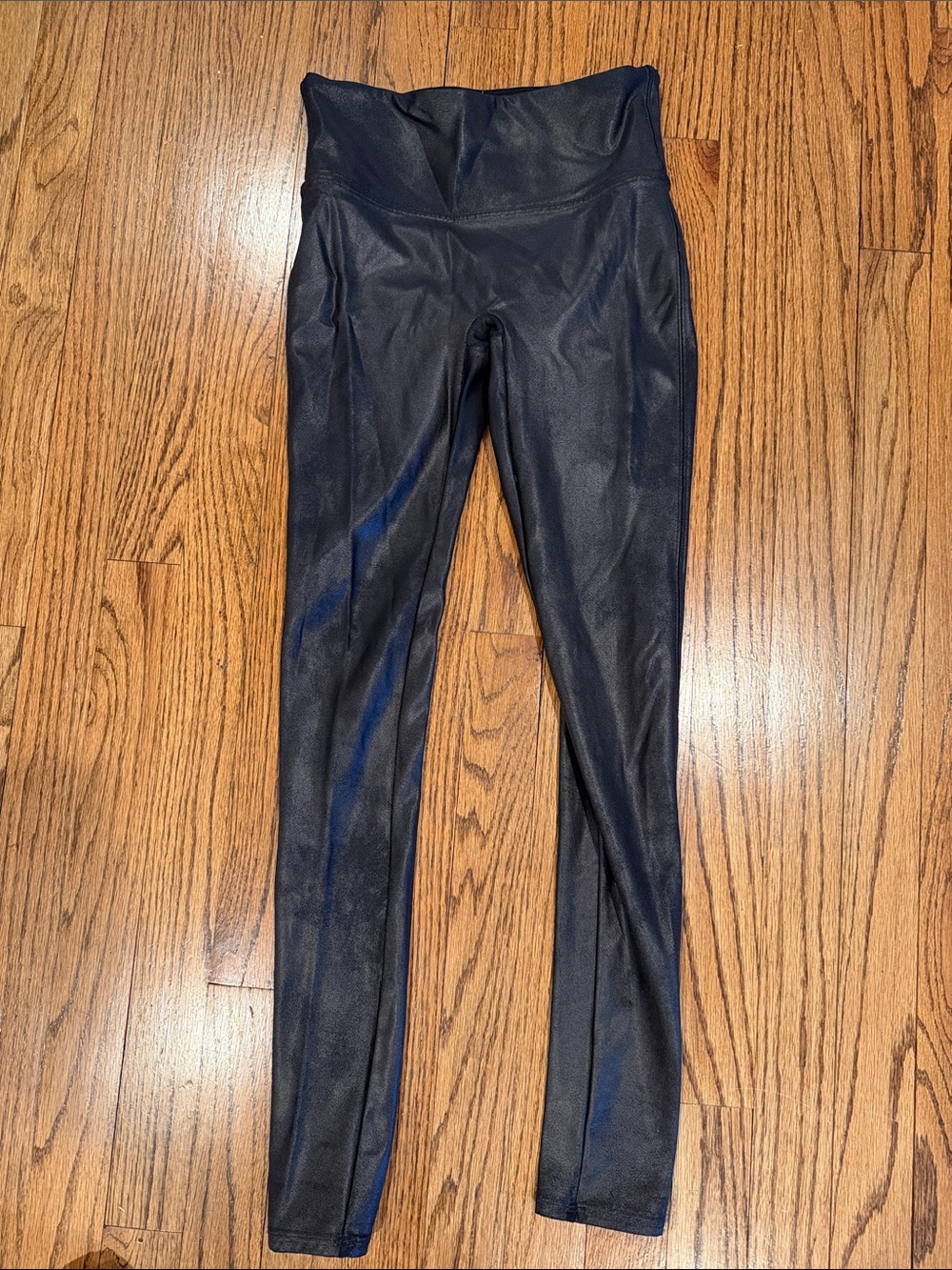SPANX Faux-Leather High-Waist Leggings - Black